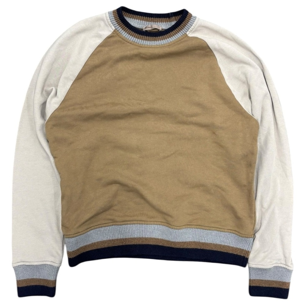 Herno Resort Wool Ribbed Brown Tan Navy Sweater Men’s Sz 50